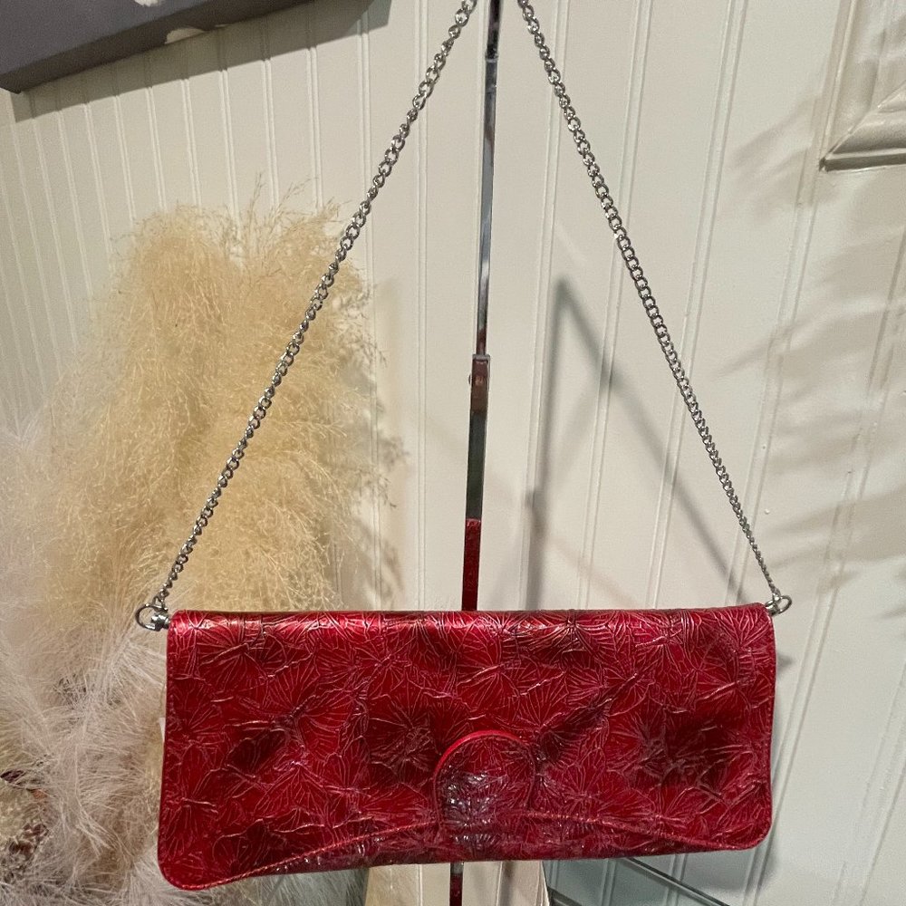 NWT Chinese Laundry Chain Strap Shoulder Bag Satchel - Red